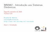 MM442 - Introdu¸c˜ao aos Sistemas Dinˆamicos - Unicamp · 2020. 9. 22. · A¸co˜es O conjunto das orbitas forma uma parti¸c˜ao do conjunto X,e podemos deﬁnir a relac¸˜ao