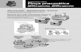 Accionamento rotativo Pinça pneumática · 10 15 20 30 Detecção magnética (Dim. nominal) MHR2 MDHR2 MHR3 MDHR3 P.2.3-3 a P.2.3-16 P.2.3-17 a P.2.3-25 2 dedos 3 dedos Pinça pneumática