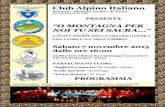 Club Alpino Italiano Cori...“Raffaele Casimiri ” di Gualdo Tadino “Colle del Sole” di Perugia “Terra Majura” di Terni PROGRAMMA Club Alpino Italiano – Sezione “Stefano