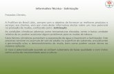 Informativo Técnico - 2012 · 2019. 8. 15. · Informativo Técnico - Salinização Prezados Clientes, A ProfiGen do Brasil Ltda., sempre com o objetivo de fornecer os melhores produtos