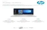 HP Laptop - 14-cf3021la...No todos los recursos están disponibles en todas las edicio nes o versiones de Windows. Los sistemas pueden requerir la actualización o la compra por separado