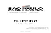 CLIPPING - Microsoft · 2019. 5. 3. · 1 Grupo de Comunicação CLIPPING 03 de maio 2019 Dia do Pau-Brasil (Paubrasilia echinata) Homenagem à árvore que deu nome ao nosso país.