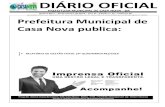 Esta edição encontra-se disponível no site …pmcasanova.transparenciaoficialba.com.br/arquivos/public... · 2019. 1. 31. · DI ÁRIO OFICIAL PREFEITURA MUNICIPAL DE CASA NOVA