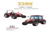 Manual TYM T433-503-553 PTOs tratores T433/T503/T553 são equipados com Motores Caterpillar de 4 cilindros; os T433/T503 ... (ex. o sistema hidráulico ... Contacte o Director Geral