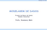 MODELAGEM DE DADOS...Modelagem de Dados MODELO CONCEITUAL A ABORDAGEM ENTIDADE-RELACIONAMENTO (E-R) • Apresentado por Peter Cher em 1976. Baseada no princÍpio que a torna completa