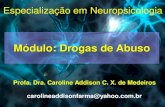Módulo: Drogas de Abuso · 2016. 8. 26. · • Drogas de abuso modulam a atividades dos neurônios dopaminérgicos da área tegmental ventral (VTA), visando aumentar a liberação