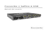Focusrite | Saffire 6 USB...La interfaz Saffire 6 USB proporciona el medio para conectar micrófonos, señales de nivel de línea y señales de nivel de instrumento a un ordenador