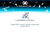«COSMOSàl’École»...4 La"physique"de"«"COSMOS"à"l’école"»" Étude de particules venant du cosmos : les rayons cosmiques Composition du rayonnement cosmique primaire :•