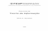 Faculdade de Engenharia da Universidade do Porto - Teoria da …sam/TI/exercicios_TI.pdf · 2006. 3. 9. · Exercícios de Teoria da Informação 1. Teoria de Shannon e códigos de