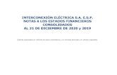 INTERCONEXIÓN ELÉCTRICA S.A. E.S.P. NOTAS A LOS ......INTERCONEXIÓN ELÉCTRICA S.A. E.S.P. NOTAS A LOS ESTADOS FINANCIEROS CONSOLIDADOS AL 31 DE DICIEMBRE DE 2020 y 2019 (Valores