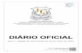DIÁRIO OFICIAL · 2021. 7. 24. · Diário Oficial da Assembleia Legislativa do Estado do Maranhão (nº 094 -São Luís -Terça-Feira, de 01 de Junho de 2021). Art. 2ºAs medidas