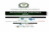RELATÓRIO DE DIRETORIA 2016 · 2016. 12. 16. · 7 Academia Nacional de Farmácia - Relatório de Diretoria - 2016 Em 2016 foram realizados 16 eventos técnicos, nos quais registramos