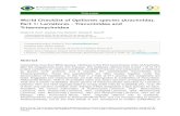 World Checklist of Opiliones species (Arachnida). Part 1: … · Academic editor: Stuart Longhorn Received: 20 Sep 2014 | Accepted: 28 Oct 2014 | Published: 05 Nov 2014 Citation: