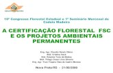 A CERTIFICAÇÃO FLORESTAL FSC E OS PROJETOS AMBIENTAIS ...