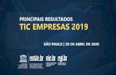 PRINCIPAIS RESULTADOS TIC EMPRESAS 2019 - Cetic.br