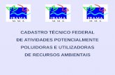 CADASTRO TÉCNICO FEDERAL DE ATIVIDADES ... - fiescnet.com.br