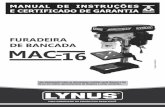 FURADEIRA DE BANCADA MAC- 16 - Lynus