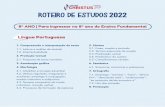 ROTEIRO DE ESTUDOS 2022
