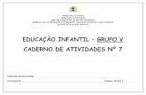 EDUCAÇÃO INFANTIL GRUPO V CADERNO DE ATIVIDADES Nº 7