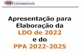 Apresentação para Elaboração da LDO de 2022 e do PPA 2022-2025
