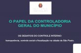 O PAPEL DA CONTROLADORIA GERAL DO MUNICÍPIO