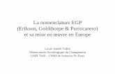 La nomenclature EGP (Erikson, Goldthorpe & Portocarero) et ...