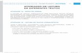 ATIVIDADES DE LEITURA DE DIFERENTES TEXTOS