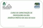 CURSO DE CAPACITASÇÃO DE PROFESSORES DA EBD