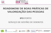 ROADSHOW DE BOAS PRÁTICAS DE VALORIZAÇÃO DAS PESSOAS