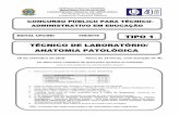 TÉCNICO DE LABORATÓRIO/ ANATOMIA PATOLÓGICA