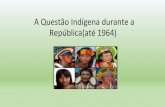 A Questão Indígena durante a República(até 1964)