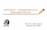 MAT1514 – A Matemática na Educação Básica