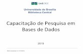 Universidade de Brasília Bases de Dados Biblioteca Central ...