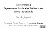 O pensamento de Max Weber, uma breve introdução