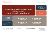 Câmara de Vídeo HD Manual de instruções