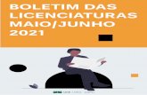 BOLETIM DAS LICENCIATURAS MAIO/JUNHO 2021