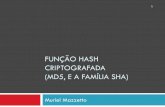 FUNÇÃO HASH CRIPTOGRAFADA (MD5, E A FAMÍLIA SHA)