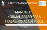 MANUAL DE NORMALIZAÇÃO PARA TRABALHOS ACADÊMICOS
