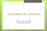 CONVERSÃO DE UNIDADES - UTFPR