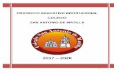PROYECTO EDUCATIVO INSTITUCIONAL COLEGIO SAN ANTONIO DE …