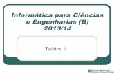 Informática para Ciências e Engenharias (B) 2013/14