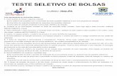 TESTE SELETIVO DE BOLSAS
