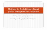 Matrizes de Contabilidade Social para o Planejamento Econômico