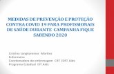 MEDIDAS DE PREVENÇÃO E PROTEÇÃO ... - saude.sp.gov.br