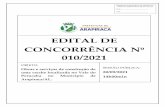 EDITAL DE CONCORRÊNCIA Nº 010/2021