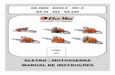 ELETRO / MOTOSSERRA MANUAL DE INSTRUÇÕES