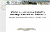 Dados de economia, trabalho emprego e renda em Diadema