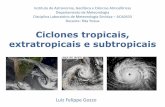 Ciclones tropicais, extratropicais e subtropicais