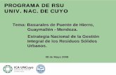 PROGRAMA DE RSU UNIV. NAC. DE CUYO