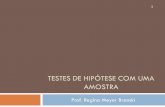 TESTES DE HIPÓTESE COM UMA AMOSTRA